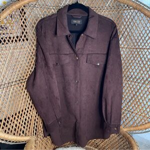 Truth Brown Button-Up Shacket Jacket